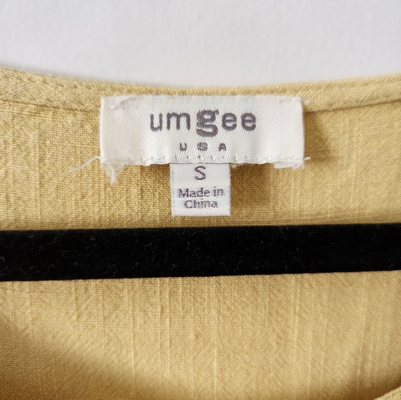UmGee Maternity Yellow Dress with pockets size small - Picture 3 of 3
